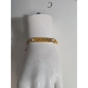 Gold Personalized Name Plate Bracelet - JASMINE